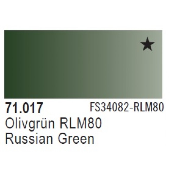 χρωματα μοντελισμου - MODEL AIR RUSSIAN GREEN 17ml VALLEJO ΑΚΡΥΛΙΚΑ MODEL AIR 17ml