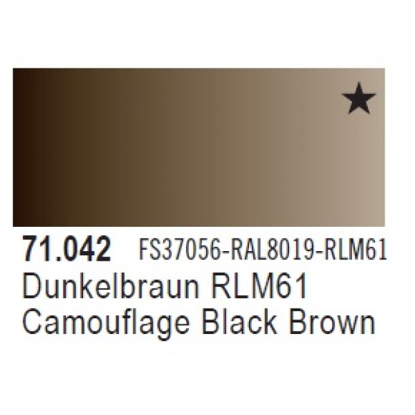 χρωματα μοντελισμου - MODEL AIR CAMOUFLAGE BLACK BROWN 17ml VALLEJO ΑΚΡΥΛΙΚΑ MODEL AIR 17ml