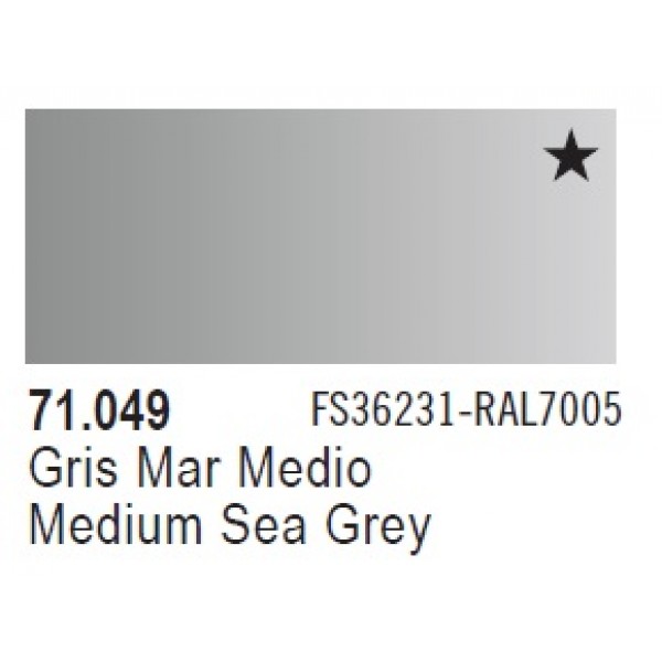 χρωματα μοντελισμου - MODEL AIR MEDIUM SEA GREY 17ml VALLEJO ΑΚΡΥΛΙΚΑ MODEL AIR 17ml