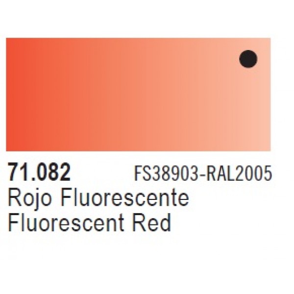 χρωματα μοντελισμου - MODEL AIR FLUORESCENT RED 17ml VALLEJO ΑΚΡΥΛΙΚΑ MODEL AIR 17ml
