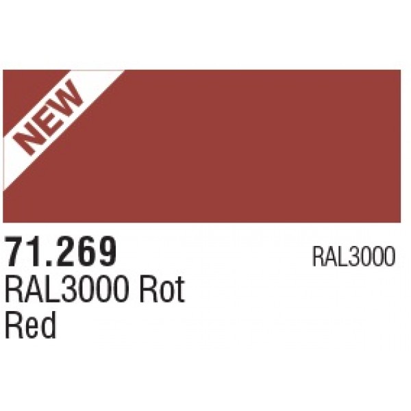 χρωματα μοντελισμου - MODEL AIR RED RAL3000 17ml VALLEJO ΑΚΡΥΛΙΚΑ MODEL AIR 17ml