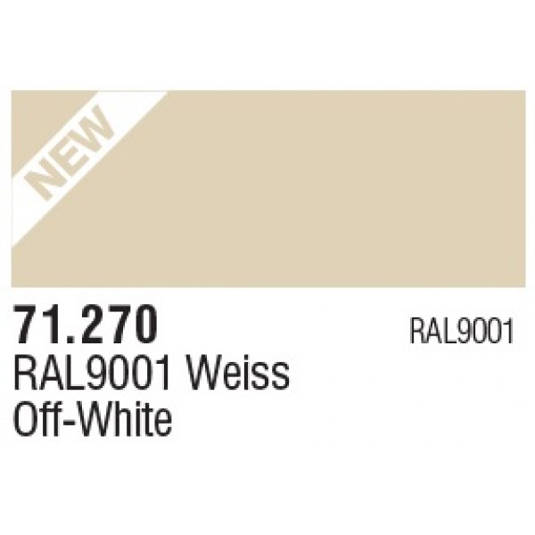 χρωματα μοντελισμου - MODEL AIR OFF-WHITE RAL9001 17ml VALLEJO ΑΚΡΥΛΙΚΑ MODEL AIR 17ml