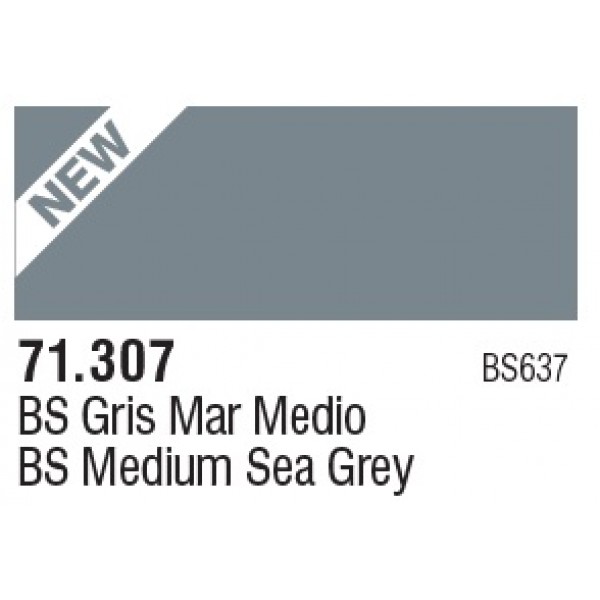 χρωματα μοντελισμου - MODEL AIR BS MEDIUM SEA GREY BS637 17ml VALLEJO ΑΚΡΥΛΙΚΑ MODEL AIR 17ml