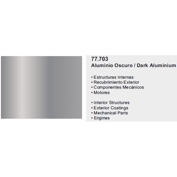 χρωματα μοντελισμου - DARK ALUMINIUM AIRBRUSH METAL COLOR 32ml VALLEJO AIRBRUSH METAL COLOR