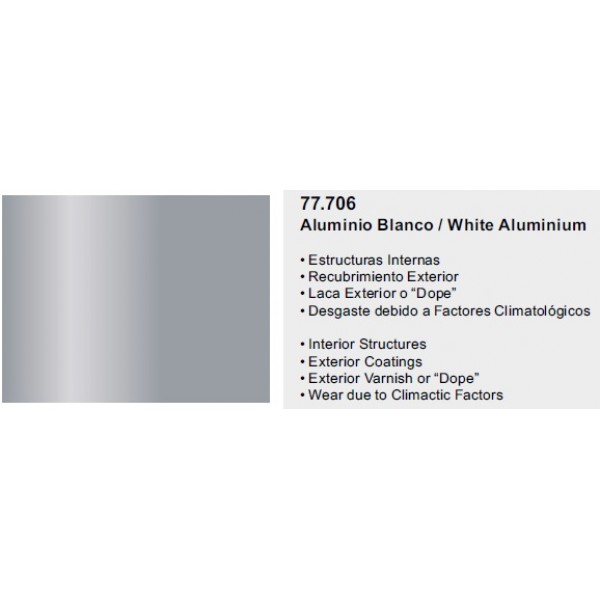χρωματα μοντελισμου - WHITE ALUMINIUM AIRBRUSH METAL COLOR 32ml VALLEJO AIRBRUSH METAL COLOR
