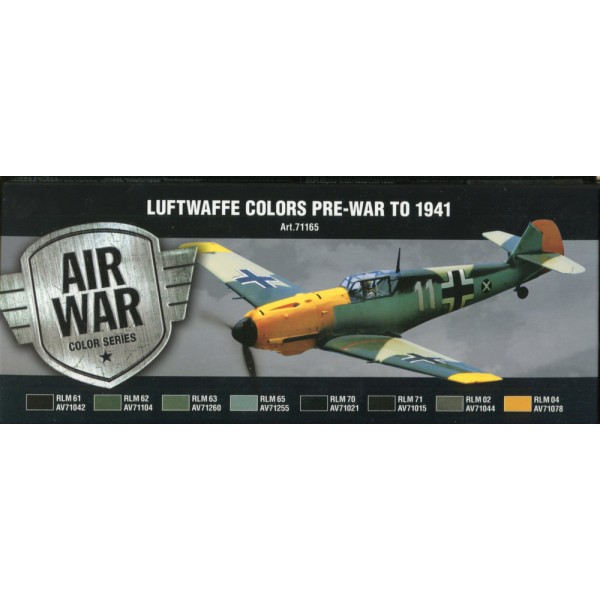 χρωματα μοντελισμου - AIRBRUSH SET LUFTWAFFE COLORS PRE-WAR TO 1941 ΧΡΩΜΑΤΑ ΣΕΤ