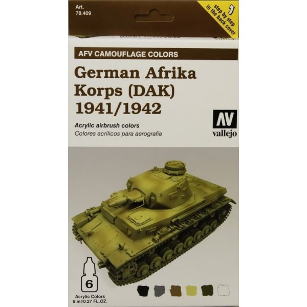 χρωματα μοντελισμου - AIRBRUSH SET GERMAN AFRIKA KORPS (DAK) 1941/1942 ΧΡΩΜΑΤΑ ΣΕΤ