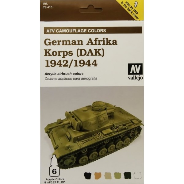 χρωματα μοντελισμου - AIRBRUSH SET GERMAN AFRIKA KORPS (DAK) 1942/1944 ΧΡΩΜΑΤΑ ΣΕΤ