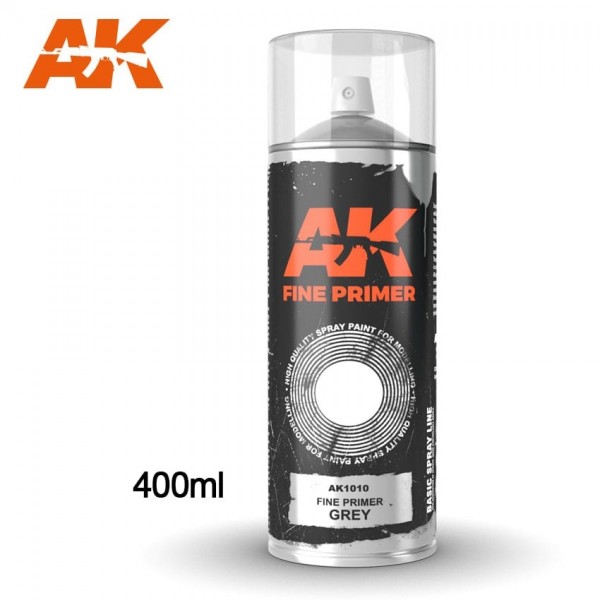 χρωματα μοντελισμου - Fine Primer Grey Spray 400ml (with 2 Diffusers- Standard / Fine) SPRAY