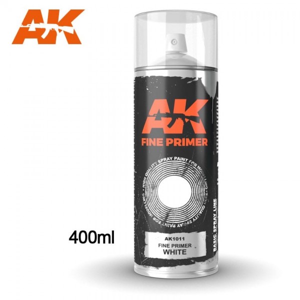 χρωματα μοντελισμου - Fine Primer White Spray 400ml (with 2 Diffusers- Standard / Fine) SPRAY