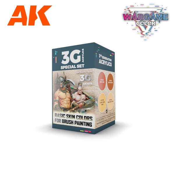 χρωματα μοντελισμου - BASIC SKIN  Colors Set (4 x 17ml) 3G Acrylics ΧΡΩΜΑΤΑ ΣΕΤ