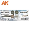 χρωματα μοντελισμου - US Air Force South East Asia (SEA) Scheme / Hellenic Air Force Set (4 x 17ml) 3G Acrylics AK-INTERACTIVE SET COLORS