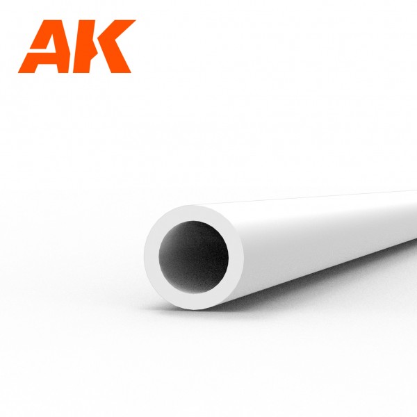 Hollow tube 2.00 diameter x 350mm – STYRENE HOLLOW TUBE – (6 units) ΥΛΙΚΑ ΜΑΚΕΤΑΣ