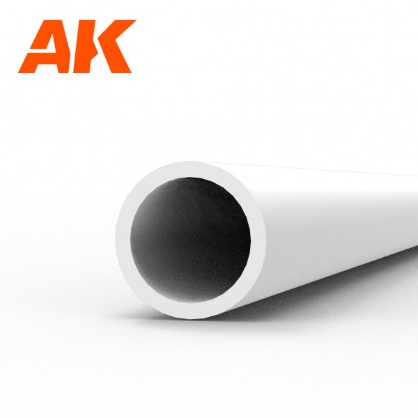 Hollow tube 3.00 diameter x 350mm – STYRENE HOLLOW TUBE – (5 units) ΥΛΙΚΑ ΜΑΚΕΤΑΣ