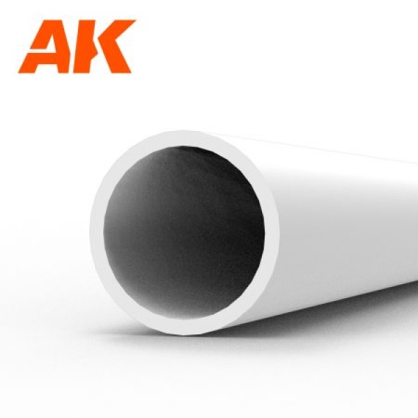 Hollow tube 4.00 diameter x 350mm – STYRENE HOLLOW TUBE – (4 units) ΥΛΙΚΑ ΜΑΚΕΤΑΣ