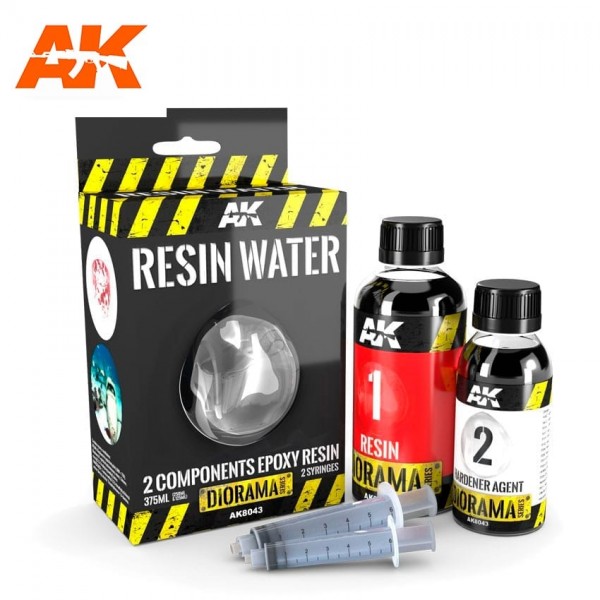 Resin Water 375ml (2 Components Epoxy Resin) (Resin 250ml, Hardener 125ml & 2 Syringes) ΕΠΙΦΑΝΕΙΕΣ ΓΙΑ ΔΙΟΡΑΜΑΤΑ