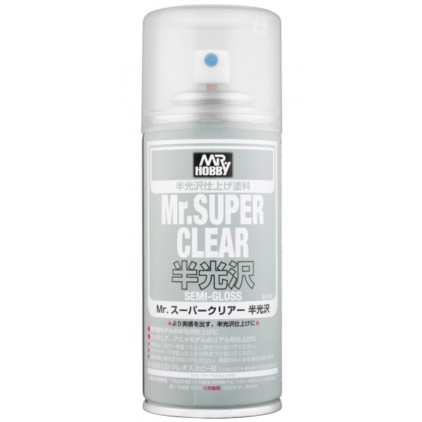 χρωματα μοντελισμου - Mr.SUPER CLEAR SEMI-GLOSS 170ml  SPRAY
