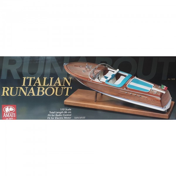 συναρμολογουμενα ξυλινα πλοια - συναρμολογουμενα μοντελα - 1/10 ITALIAN RUNABAOUT Tipo Riva Aquarama 1970 (Length 860mm) ΞΥΛΙΝΑ ΠΛΟΙΑ