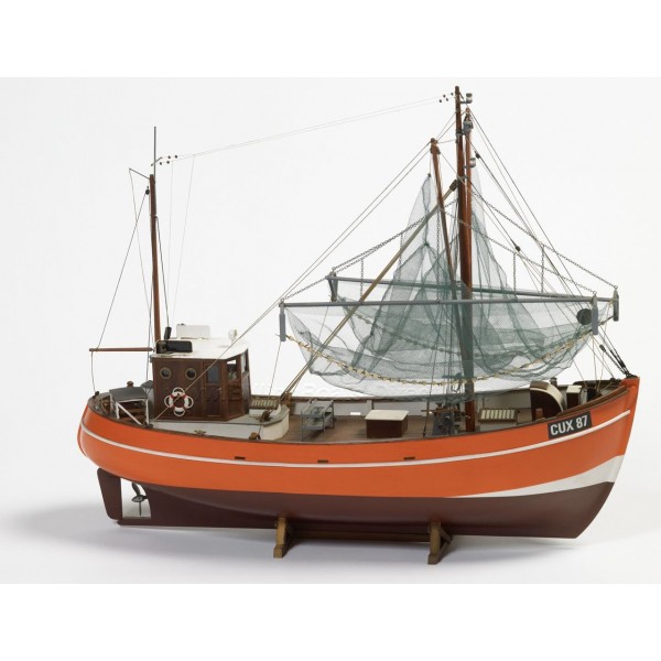 συναρμολογουμενα ξυλινα πλοια - συναρμολογουμενα μοντελα - 1/33 FISHING BOAT CUX 87 (Length 550mm) GERMAN TRAWLER ΞΥΛΙΝΑ ΠΛΟΙΑ