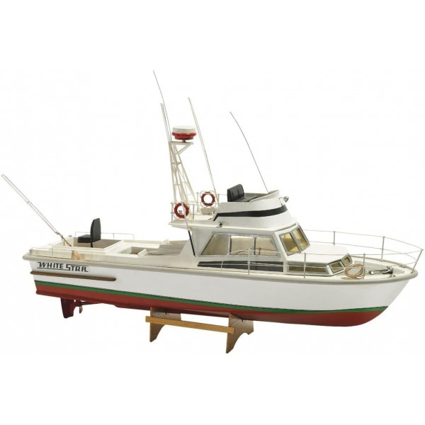 συναρμολογουμενα ξυλινα πλοια - συναρμολογουμενα μοντελα - 1/15 WHITE STAR (Length 540mm) AMERICAN TUNA FISHING MOTOR BOAT ΞΥΛΙΝΑ ΠΛΟΙΑ