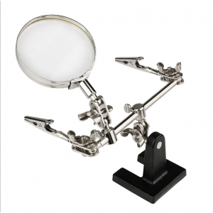 HELPING HANDS WITH GLASS MAGNIFIER AND BASE