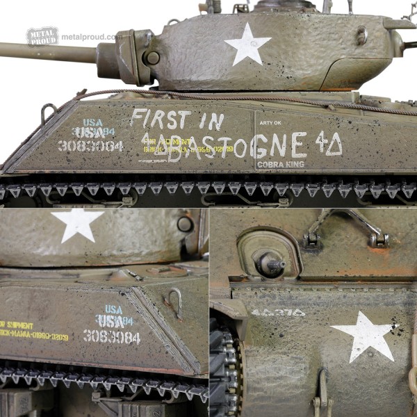 στρατιωτικα οχηματα - ετοιμα μοντελα στρατιωτικων οχηματων - ετοιμα μοντελα - 1/32 U.S. medium tank Sherman M4A3E2 (75) Jumbo “Cobra King” “First in Bastogne”, George Smith Patton’s 4th A.Div. 3rd Army, Bastogne area, 26 Dec, 1944 w/ 1 Figure ΣΤΡΑΤΙΩΤΙΚΑ 