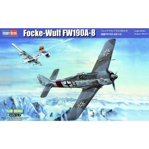 συναρμολογουμενα μοντελα αεροπλανων - συναρμολογουμενα μοντελα - 1/18 Focke Wulf Fw190A-8 ΑΕΡΟΠΛΑΝΑ