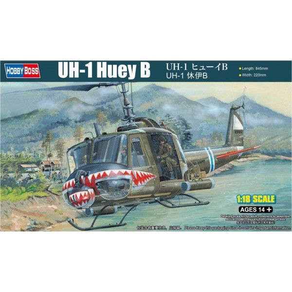 συναρμολογουμενα ελικοπτερα - συναρμολογουμενα μοντελα - 1/18 UH-1 Huey B ΕΛΙΚΟΠΤΕΡΑ