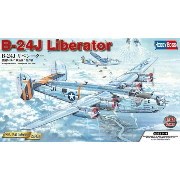 συναρμολογουμενα μοντελα αεροπλανων - συναρμολογουμενα μοντελα - 1/32 B-24J LIBERATOR w/ FULL INTERIOR ΑΕΡΟΠΛΑΝΑ