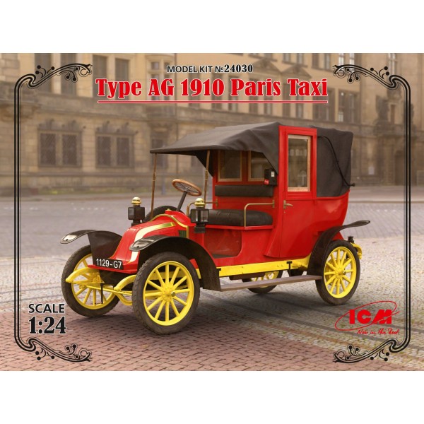 συναρμολογουμενα πολιτικα οχηματα - συναρμολογουμενα μοντελα - 1/24 Type AG 1910 Paris Taxi ΠΟΛΙΤΙΚΑ ΟΧΗΜΑΤΑ