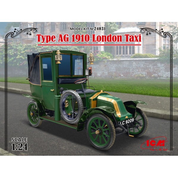 συναρμολογουμενα πολιτικα οχηματα - συναρμολογουμενα μοντελα - 1/24 Type AG 1910 London Taxi ΠΟΛΙΤΙΚΑ ΟΧΗΜΑΤΑ