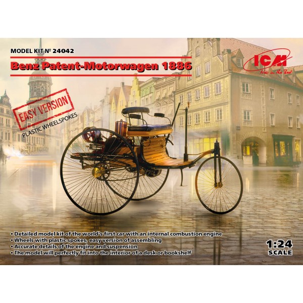 συναρμολογουμενα πολιτικα οχηματα - συναρμολογουμενα μοντελα - 1/24 Benz Patent - Motorwagen 1886 (EASY version / plastic wheel-spokes) ΠΟΛΙΤΙΚΑ ΟΧΗΜΑΤΑ