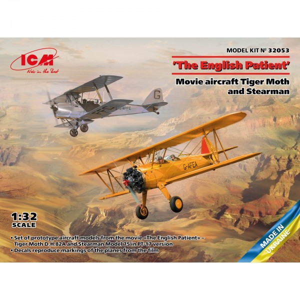συναρμολογουμενα μοντελα αεροπλανων - συναρμολογουμενα μοντελα - 1/32 ''The English Patient'' Movie Aircrafts Tiger Moth and Stearman (2 full kits) ΑΕΡΟΠΛΑΝΑ