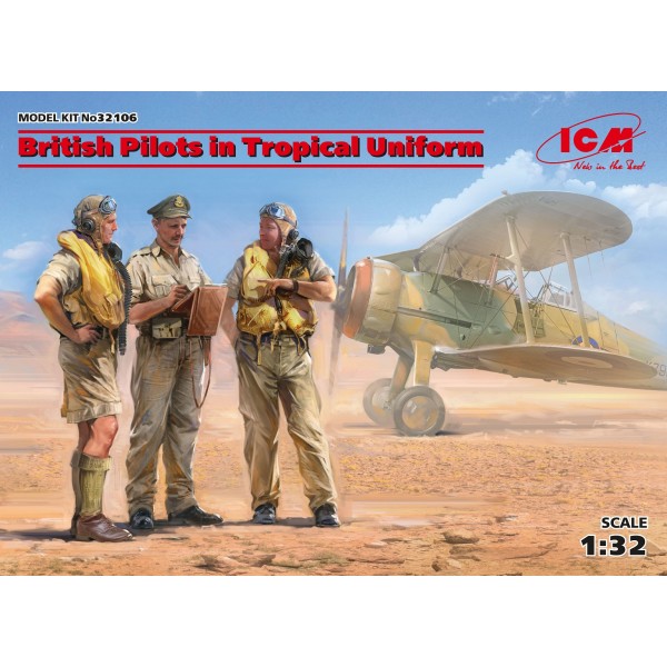 συναρμολογουμενες φιγουρες - συναρμολογουμενα μοντελα - 1/32 British Pilots in Tropical Uniform (1939-1943) (3 figures) ΦΙΓΟΥΡΕΣ