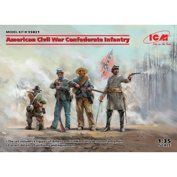 συναρμολογουμενες φιγουρες - συναρμολογουμενα μοντελα - 1/35 American Civil War Confederate Infantry ΦΙΓΟΥΡΕΣ