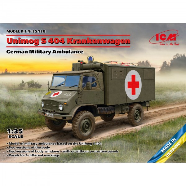 συναρμολογουμενα στραιτωτικα αξεσοιυαρ - συναρμολογουμενα στραιτωτικα οπλα - συναρμολογουμενα στραιτωτικα οχηματα - συναρμολογουμενα μοντελα - 1/35 Unimog S 404, German Military Ambulance ΣΤΡΑΤΙΩΤΙΚΑ ΟΧΗΜΑΤΑ - ΟΠΛΑ - ΑΞΕΣΟΥΑΡ