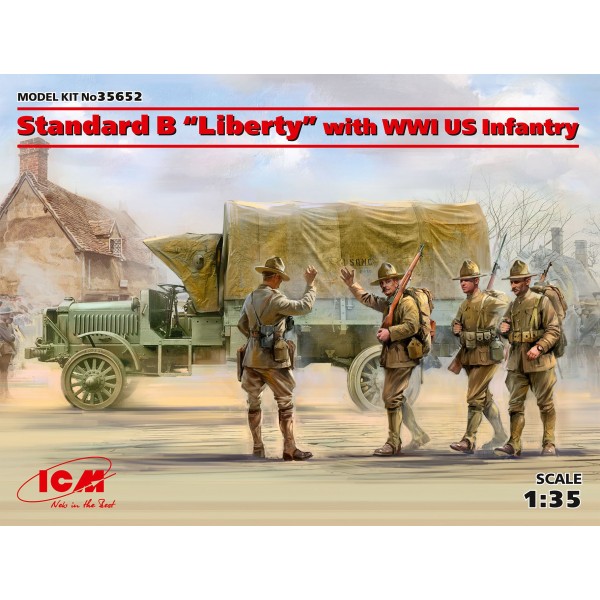 συναρμολογουμενα στραιτωτικα αξεσοιυαρ - συναρμολογουμενα στραιτωτικα οπλα - συναρμολογουμενα στραιτωτικα οχηματα - συναρμολογουμενα μοντελα - 1/35 Standard B ''Liberty'' with WWI US Infantry ΣΤΡΑΤΙΩΤΙΚΑ ΟΧΗΜΑΤΑ - ΟΠΛΑ - ΑΞΕΣΟΥΑΡ