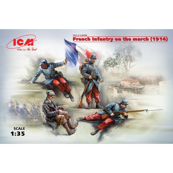 συναρμολογουμενες φιγουρες - συναρμολογουμενα μοντελα - 1/35 French Infantry on the March (1914) (4 figures) ΦΙΓΟΥΡΕΣ