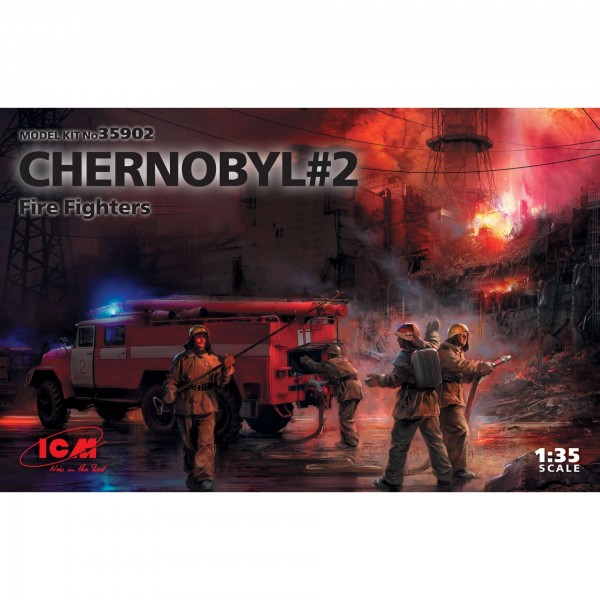 συναρμολογουμενα στραιτωτικα αξεσοιυαρ - συναρμολογουμενα στραιτωτικα οπλα - συναρμολογουμενα στραιτωτικα οχηματα - συναρμολογουμενα μοντελα - 1/35 Chernobyl#2. Fire Fighters (AC-40-137A firetruck & 4 figures & diorama base with background) ΣΤΡΑΤΙ