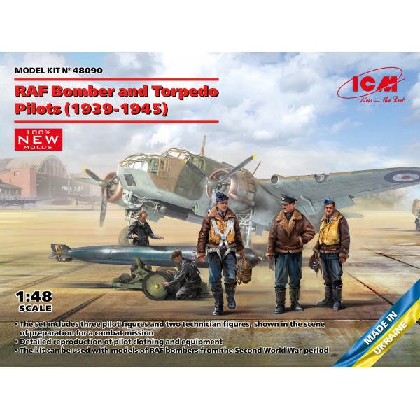 συναρμολογουμενες φιγουρες - συναρμολογουμενα μοντελα - 1/48 RAF Bomber and Torpedo Pilots (1939-1945) ΦΙΓΟΥΡΕΣ