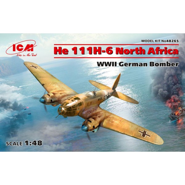 συναρμολογουμενα μοντελα αεροπλανων - συναρμολογουμενα μοντελα - 1/48 He 111H-6 North Africa WWII German Bomber ΑΕΡΟΠΛΑΝΑ