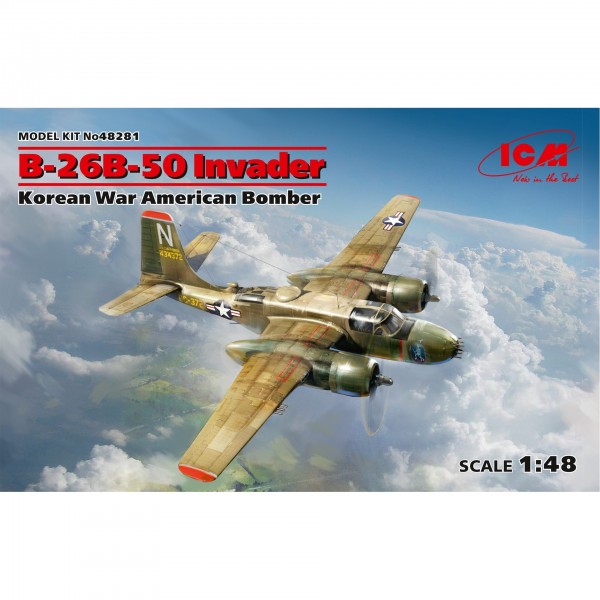 συναρμολογουμενα μοντελα αεροπλανων - συναρμολογουμενα μοντελα - 1/48 B-26B-50 Invader Korean War American Bomber ΑΕΡΟΠΛΑΝΑ