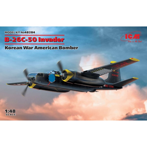 συναρμολογουμενα μοντελα αεροπλανων - συναρμολογουμενα μοντελα - 1/48 B-26C-50 Invader, Korean War American Bomber ΑΕΡΟΠΛΑΝΑ