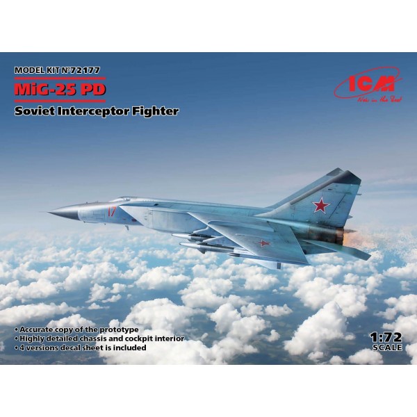 συναρμολογουμενα μοντελα αεροπλανων - συναρμολογουμενα μοντελα - 1/72 MiG-25PD Soviet Interceptor Fighter ΑΕΡΟΠΛΑΝΑ