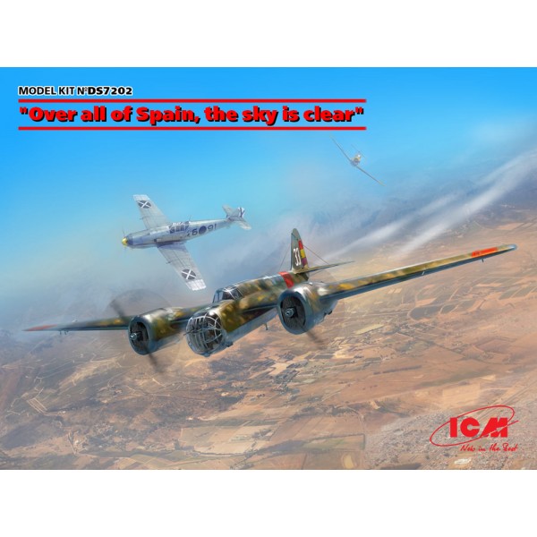 συναρμολογουμενα μοντελα αεροπλανων - συναρμολογουμενα μοντελα - 1/72 ''Over all of Spain, the sky is clear'' (SB 2M-100 ''Katiushka'' & 2 Me 109 E-3 Pilot Ace) (3 full kits) ΑΕΡΟΠΛΑΝΑ
