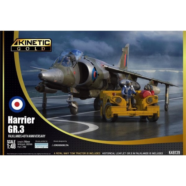 συναρμολογουμενα μοντελα αεροπλανων - συναρμολογουμενα μοντελα - 1/48 BAe Harrier GR.3 Falklands 40th Anniversary (includes Royal Navy Tow Tractor) ΑΕΡΟΠΛΑΝΑ
