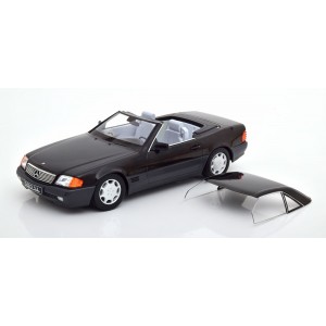 1/18 MERCEDES BENZ SL500 (R129) 1993 BLACK METALLIC (SEALED BODY with REMOVABLE HARD TOP)