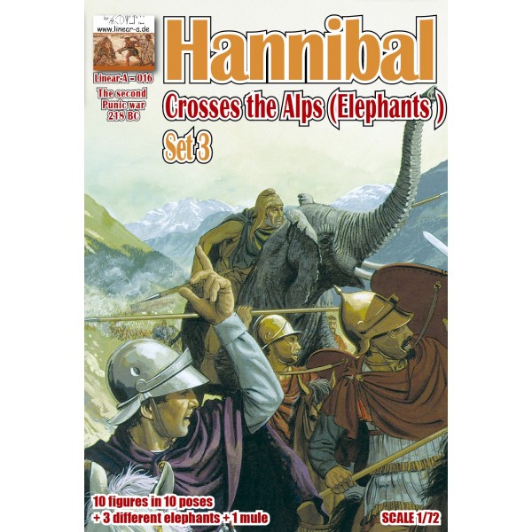 συναρμολογουμενες φιγουρες - συναρμολογουμενα μοντελα - 1/72 Hannibal Crosses the Alps Set 3 (Elephants) The Second Punic War 218 B.C. ΦΙΓΟΥΡΕΣ