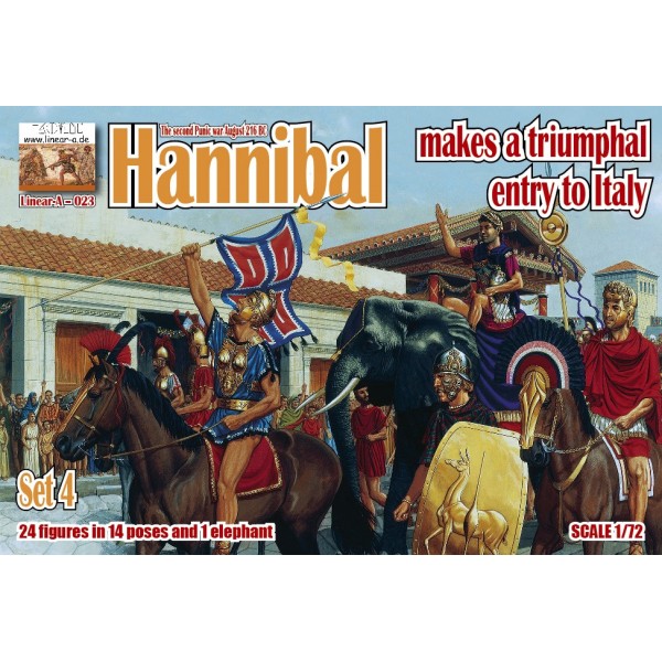 συναρμολογουμενες φιγουρες - συναρμολογουμενα μοντελα - 1/72 Hannibal Makes a Triumphal Entry in Italy Set 4 The Second Punic War August 216 B.C. ΦΙΓΟΥΡΕΣ