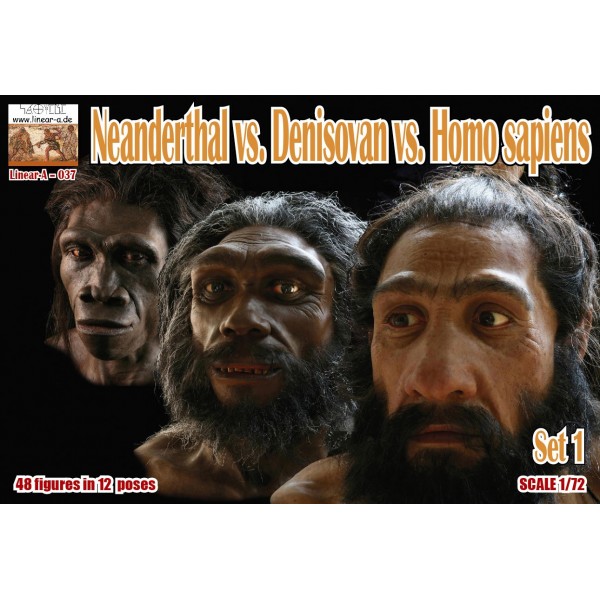 συναρμολογουμενες φιγουρες - συναρμολογουμενα μοντελα - 1/72 Neanderthal vs. Denisovan vs. Homo sapiens Set 1 ΦΙΓΟΥΡΕΣ